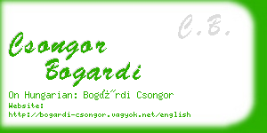 csongor bogardi business card